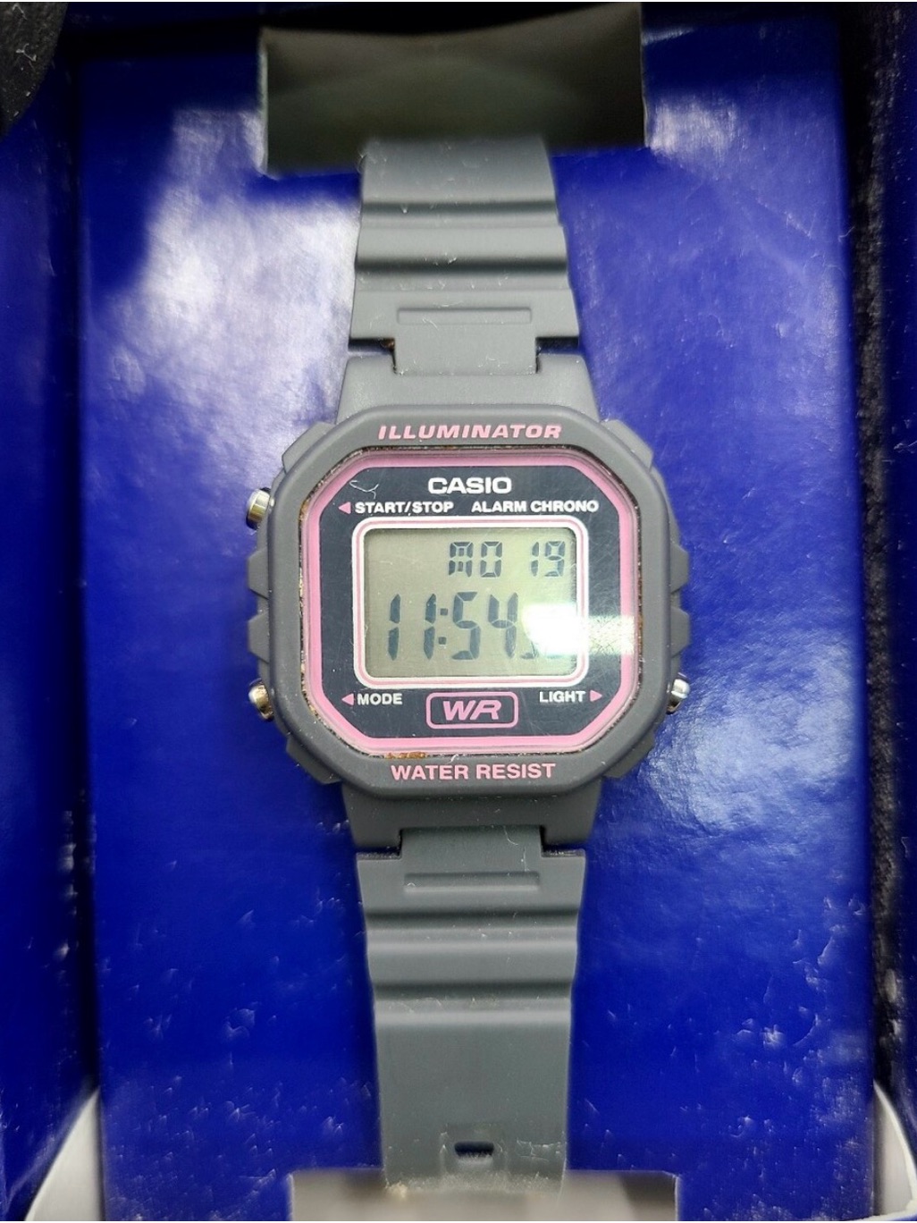 Casio Illuminator Digital Watch Black With Pink Accent Casio Illuminator Digital Watch Black With Pink Accent
